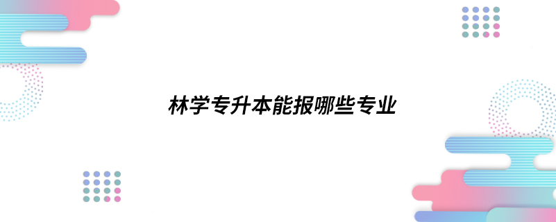 林學(xué)專升本能報哪些專業(yè)