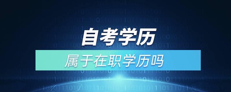 自考學歷屬于在職學歷嗎