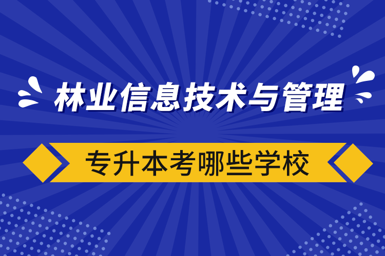 林業(yè)信息技術(shù)與管理專升本考哪些學(xué)校