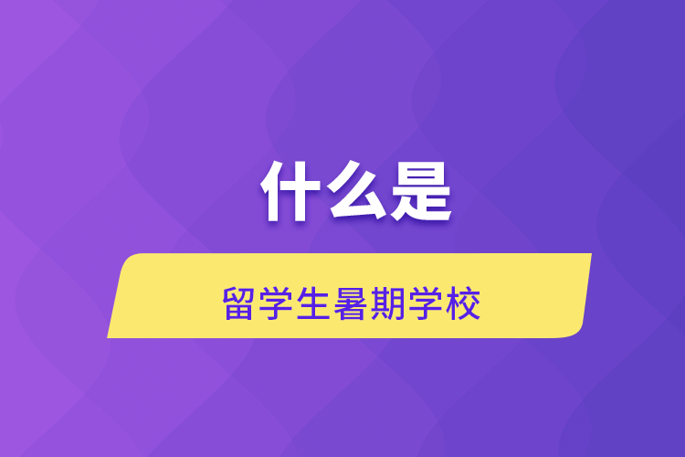 什么是留學(xué)生暑期學(xué)校