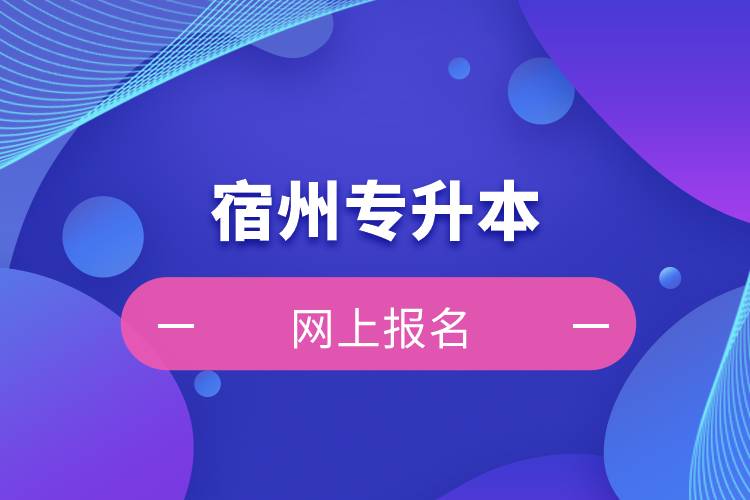 在宿州專升本怎么網(wǎng)上報(bào)名？