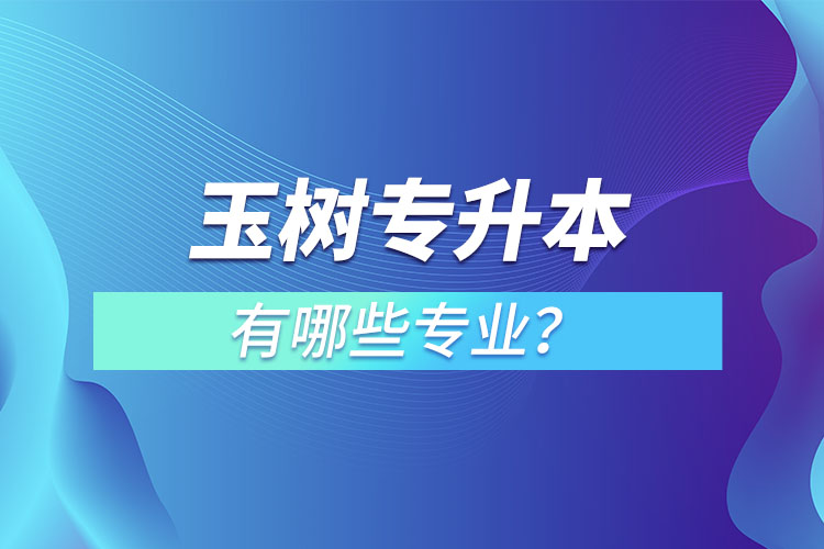 玉樹專升本有哪些專業(yè)可以選擇？