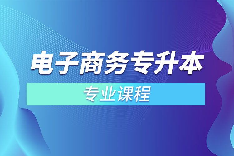 電子商務(wù)專升本專業(yè)課程有哪些？