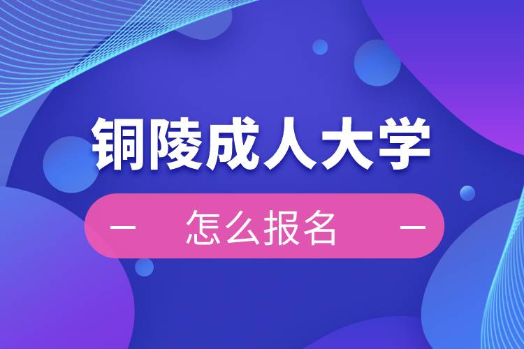 銅陵成人大學(xué)報名入口