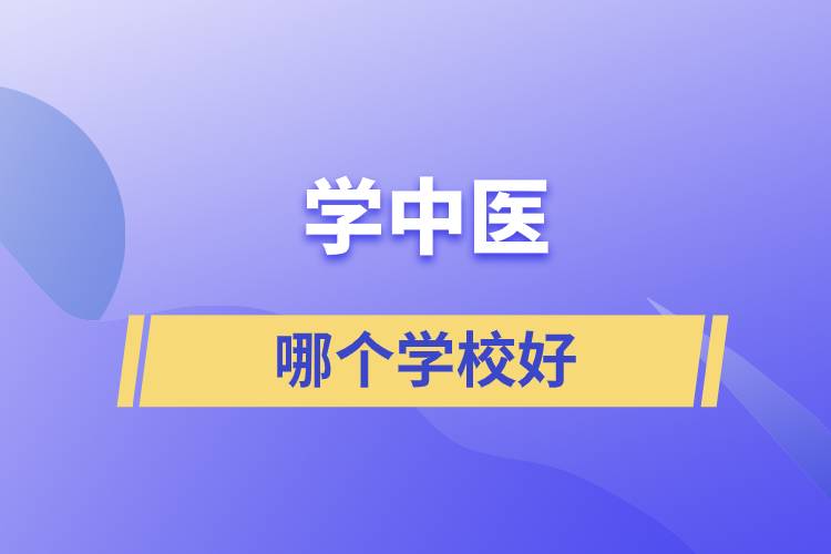 學中醫(yī)哪個學校好