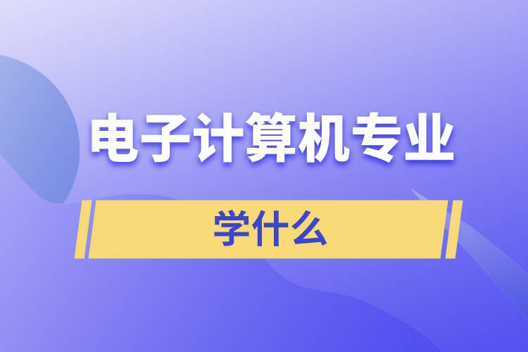 電子計算機專業(yè)學(xué)什么