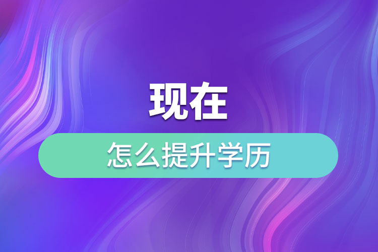 現(xiàn)在怎么提升學(xué)歷