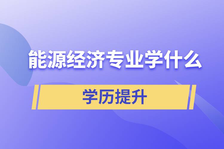 能源經(jīng)濟專業(yè)學什么