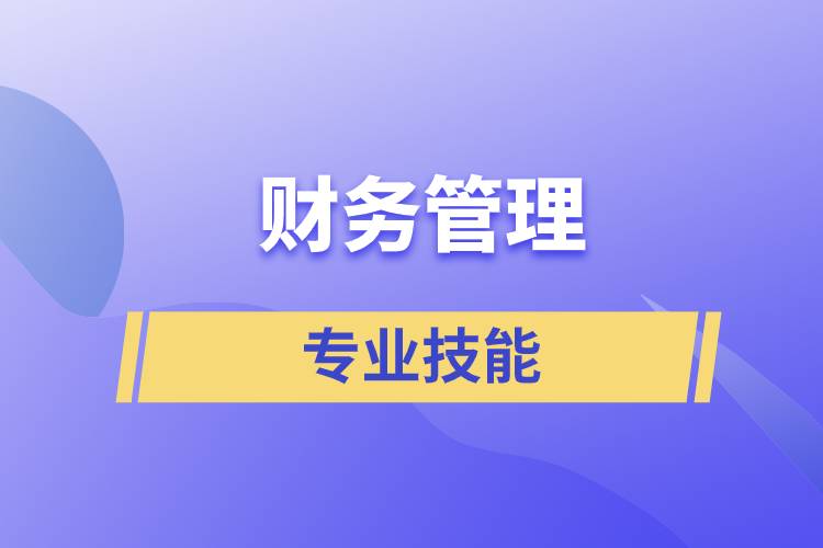 財務管理的專業(yè)技能