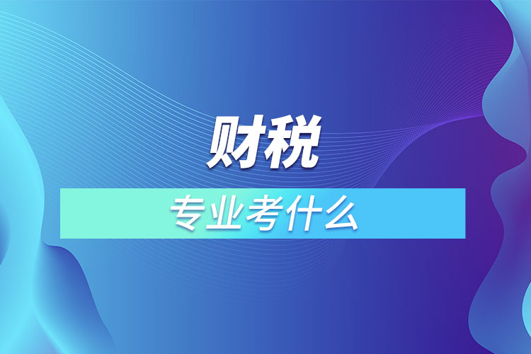 財稅專業(yè)考什么