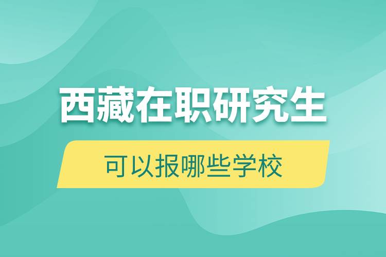 西藏在職研究生可以報(bào)哪些學(xué)校