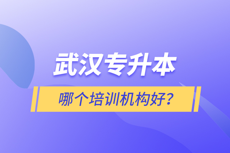 武漢專升本哪個(gè)培訓(xùn)機(jī)構(gòu)好？