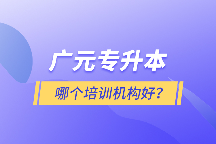 廣元專升本哪個培訓機構好？