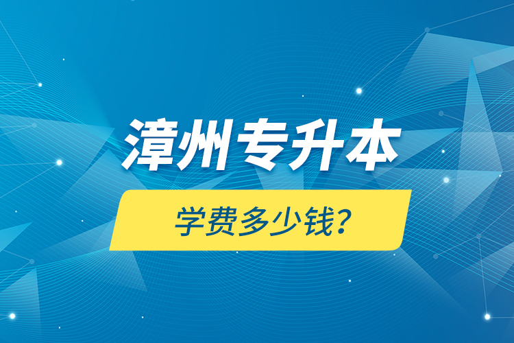 漳州專升本學(xué)費(fèi)多少錢？