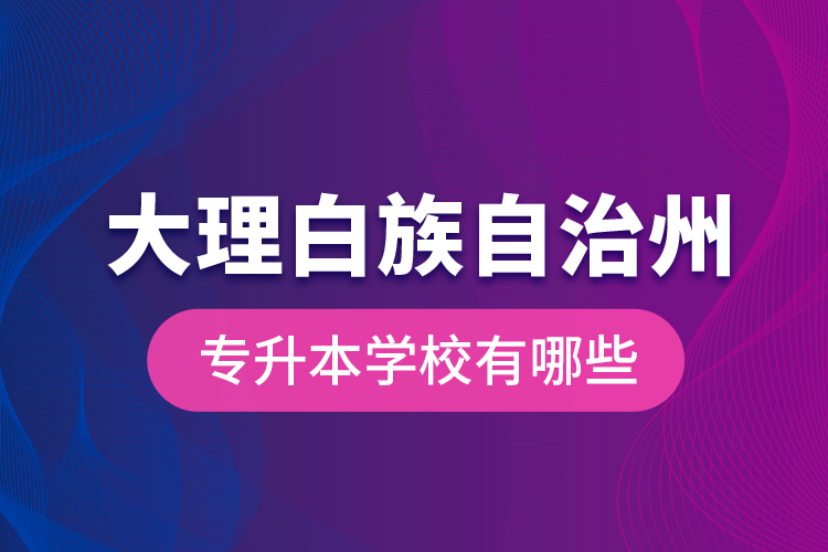 大理白族自治州專升本學(xué)校有哪些？