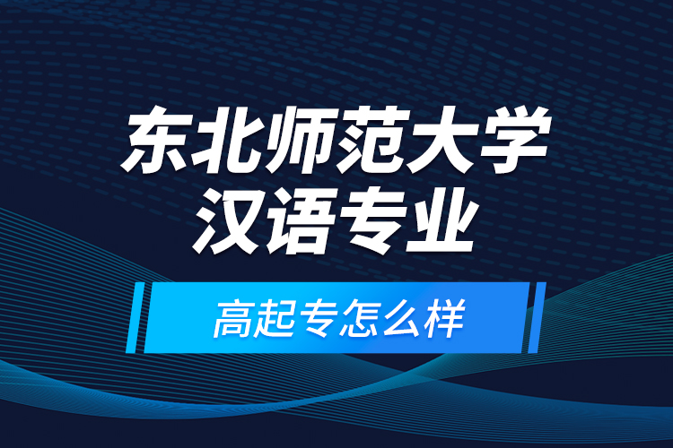 東北師范大學(xué)漢語專業(yè)高起專怎么樣？